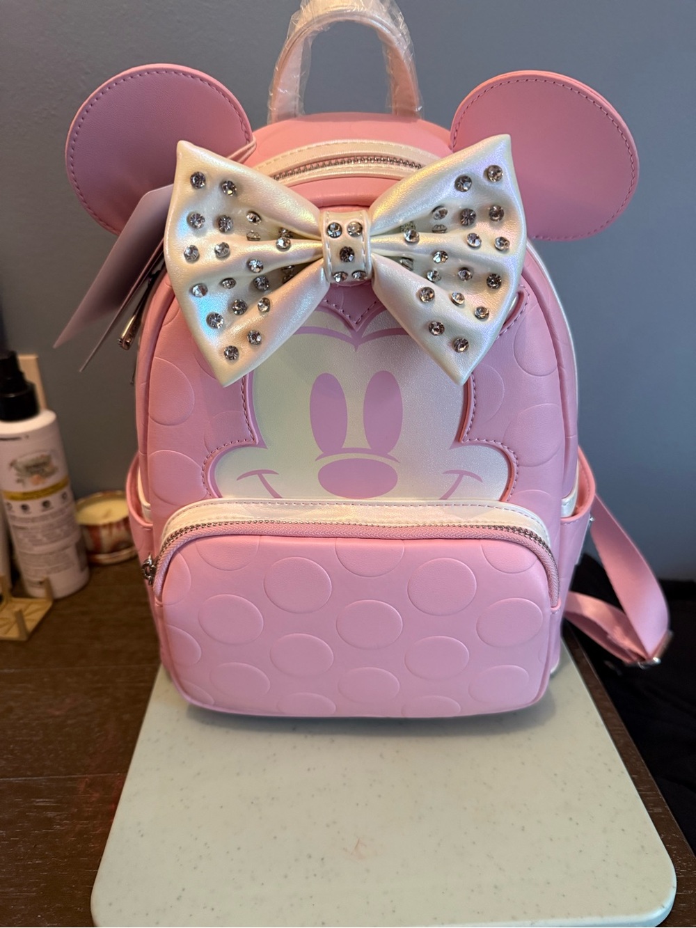 Loungefly Disney The Minnie Mouse Classic Series Mini Backpack: Rose Iridescent